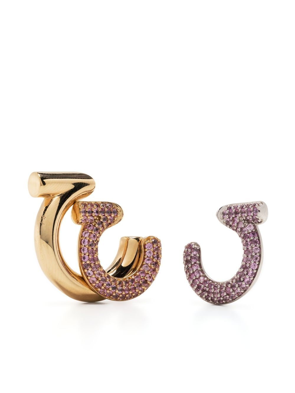 Ferragamo Gancini 3D hoop earrings - Pink von Ferragamo