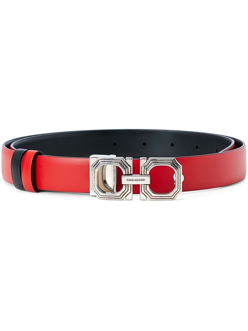 Ferragamo Gancini adjustable reversible belt - Red von Ferragamo