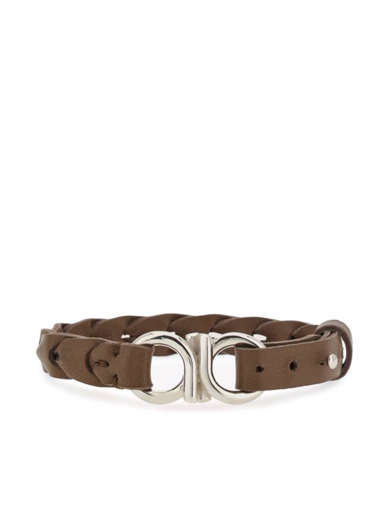 Ferragamo Gancini braided bracelet - Brown von Ferragamo