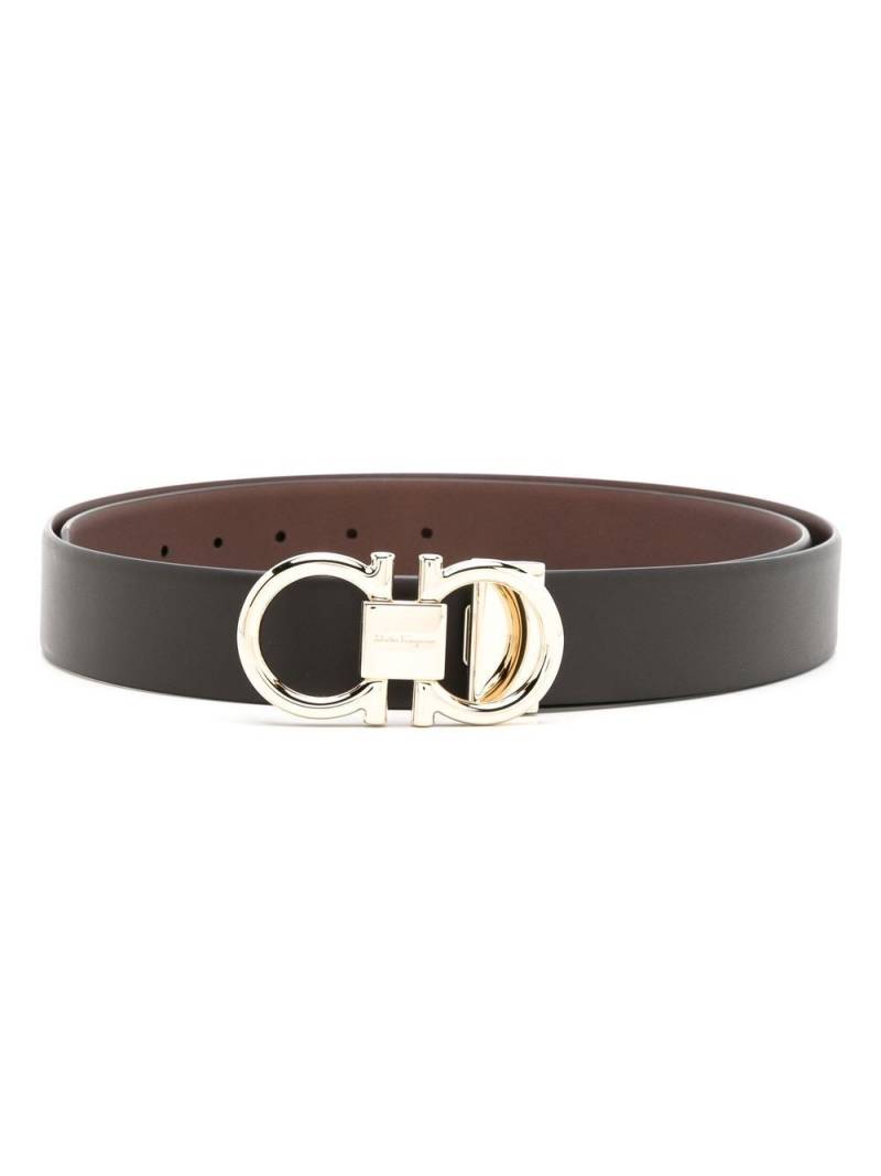 Ferragamo Gancini buckle leather - Brown von Ferragamo