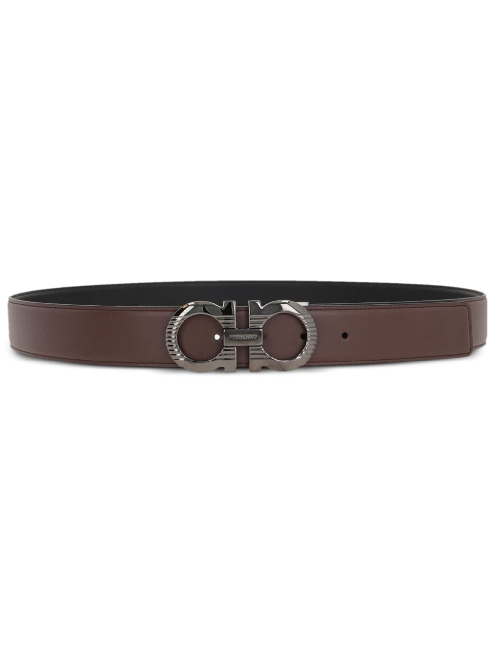 Ferragamo Gancini-buckle leather belt - Brown von Ferragamo