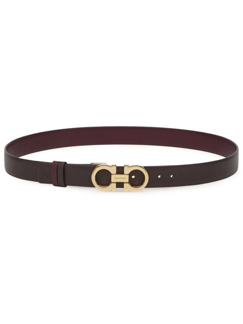 Ferragamo Gancini-buckle leather belt - Brown von Ferragamo