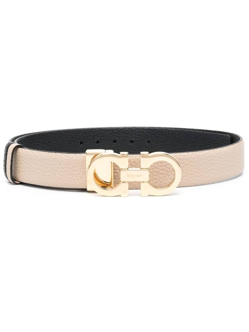 Ferragamo Gancini-buckle leather belt - Neutrals von Ferragamo