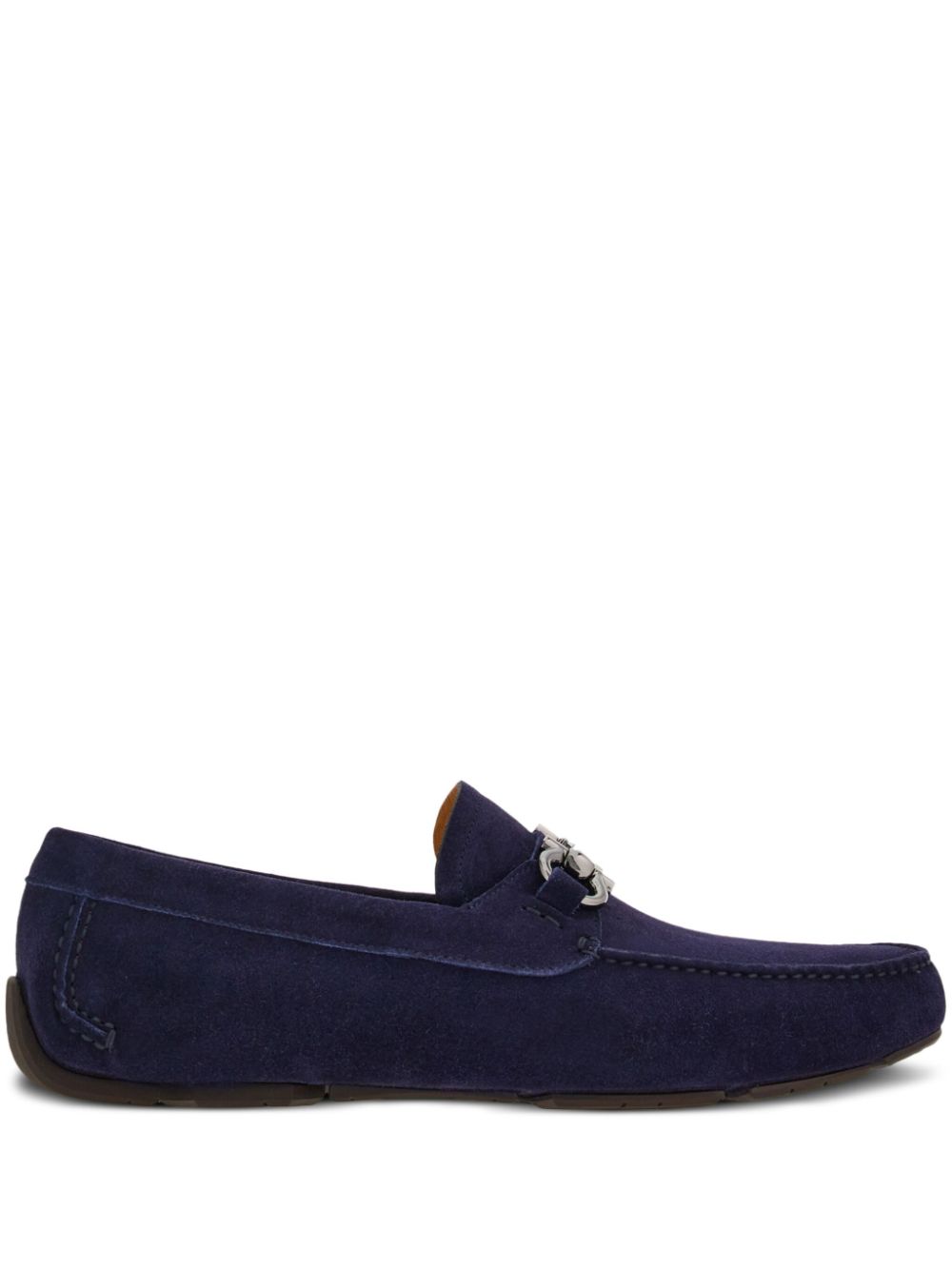 Ferragamo Gancini-buckle leather loafers - Blue von Ferragamo