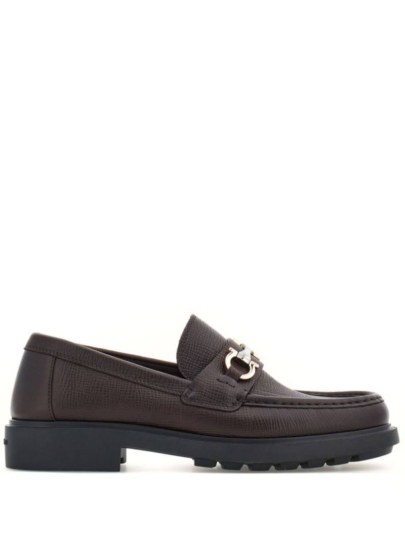 Ferragamo Gancini-buckle leather moccasins - Brown von Ferragamo