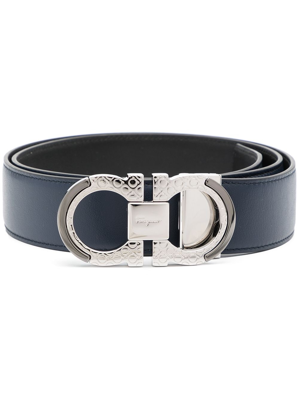 Ferragamo Gancini-buckle reversible belt - Blue von Ferragamo