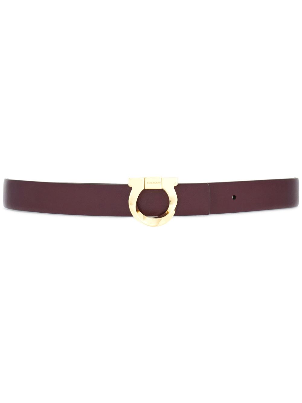 Ferragamo Gancini-buckle reversible leather belt - Brown von Ferragamo