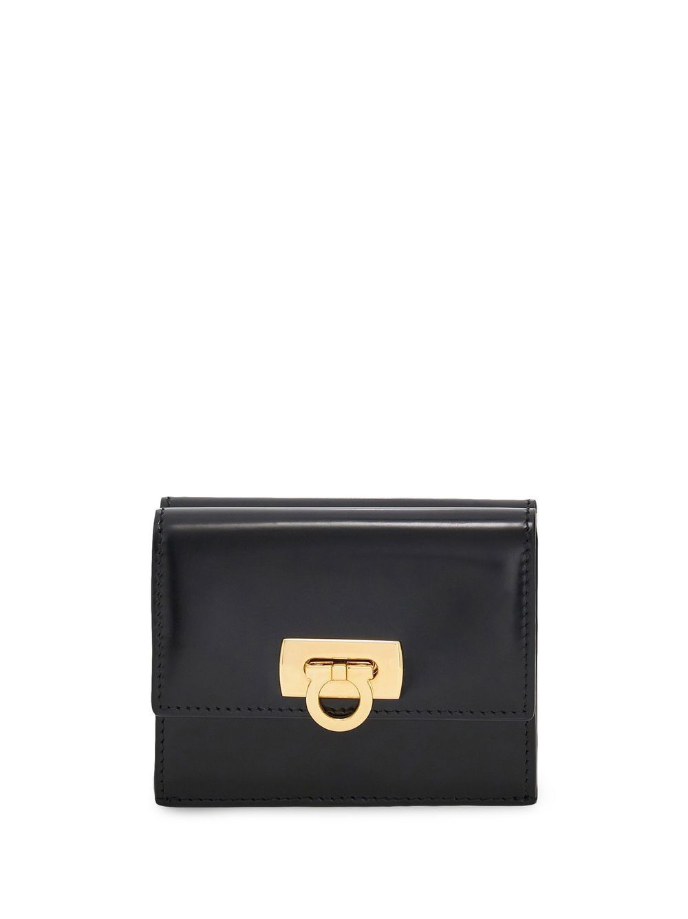 Ferragamo Gancini clasp wallet - Black von Ferragamo