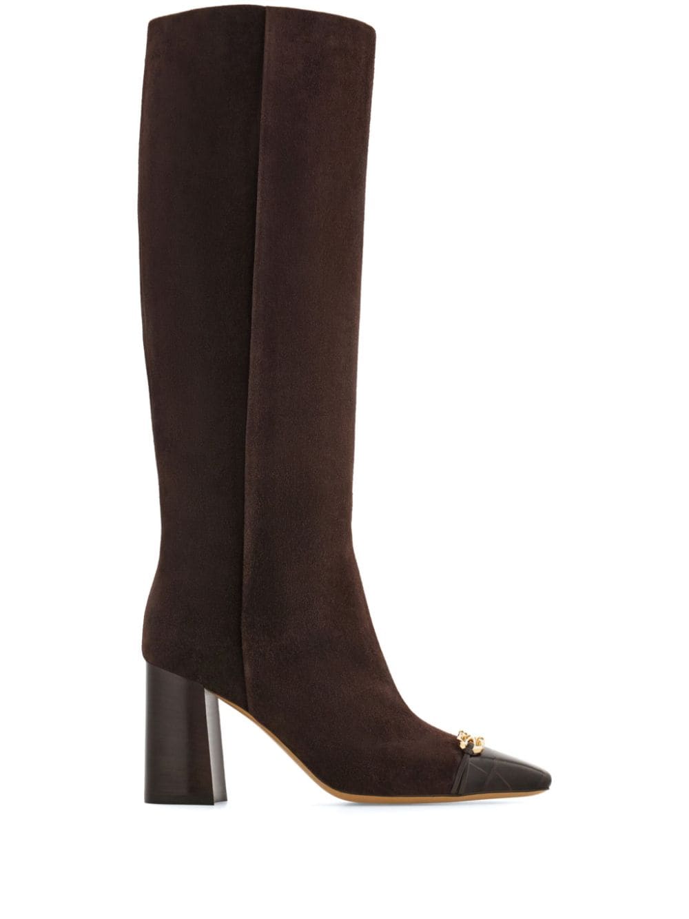 Ferragamo Gancini detail below-the-knee boots - Brown von Ferragamo