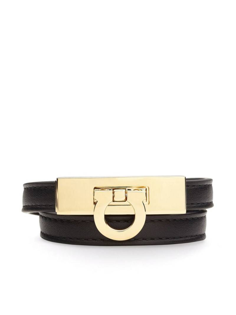 Ferragamo Gancini double twist bracelet - Black von Ferragamo