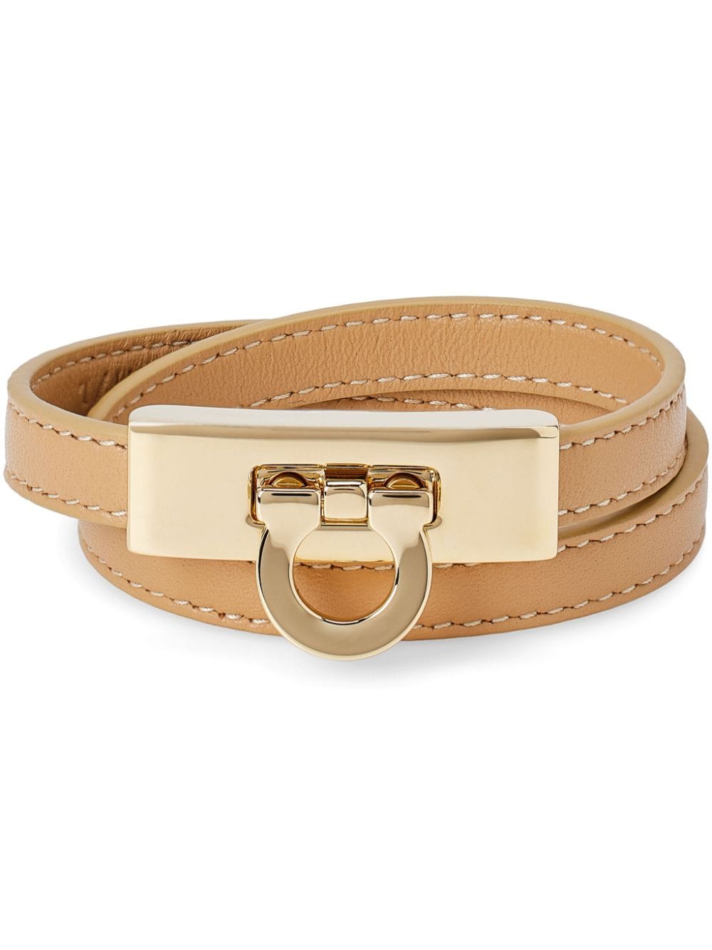 Ferragamo Gancini double twist bracelet - Neutrals von Ferragamo