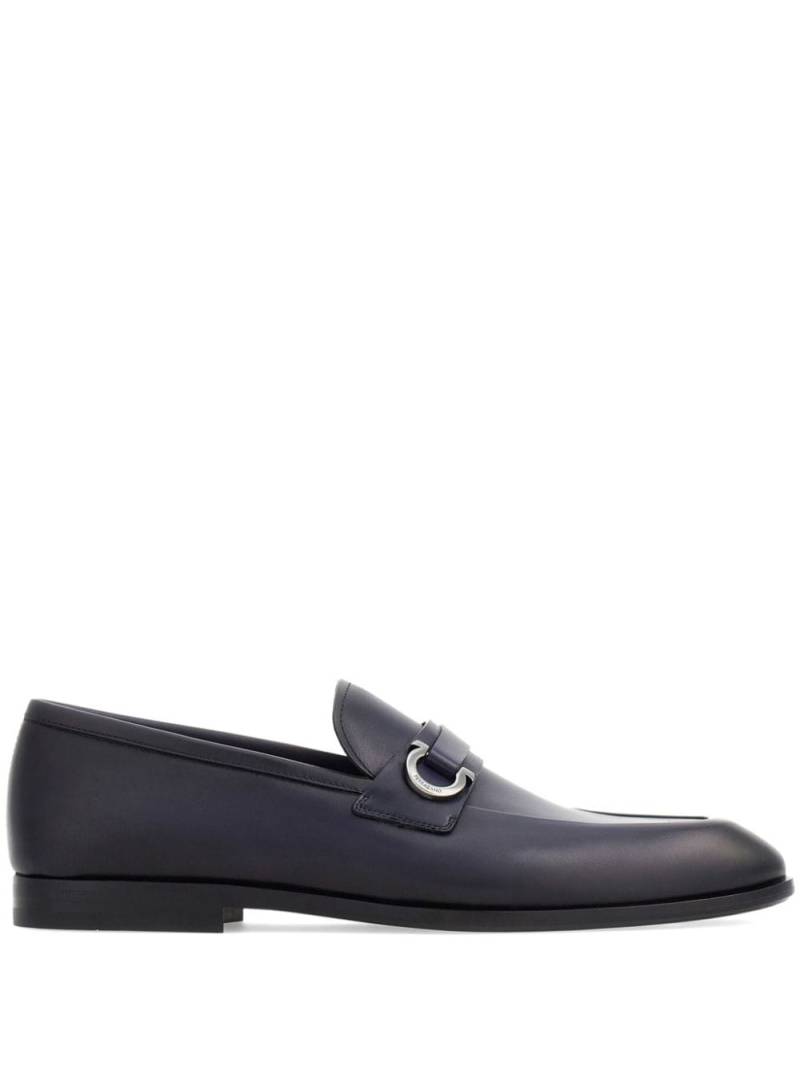 Ferragamo Gancini-embellished loafers - Blue von Ferragamo