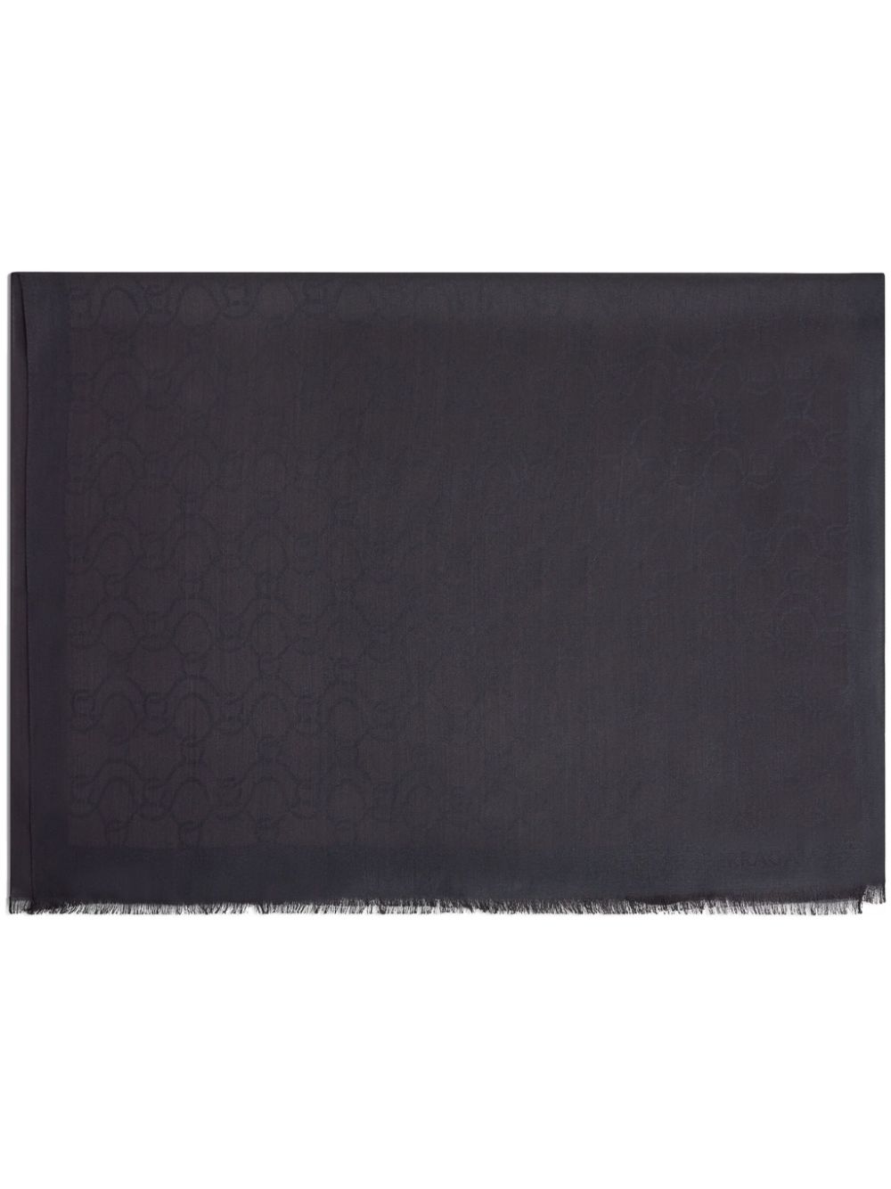 Ferragamo Gancini frayed-edge scarf - Black von Ferragamo