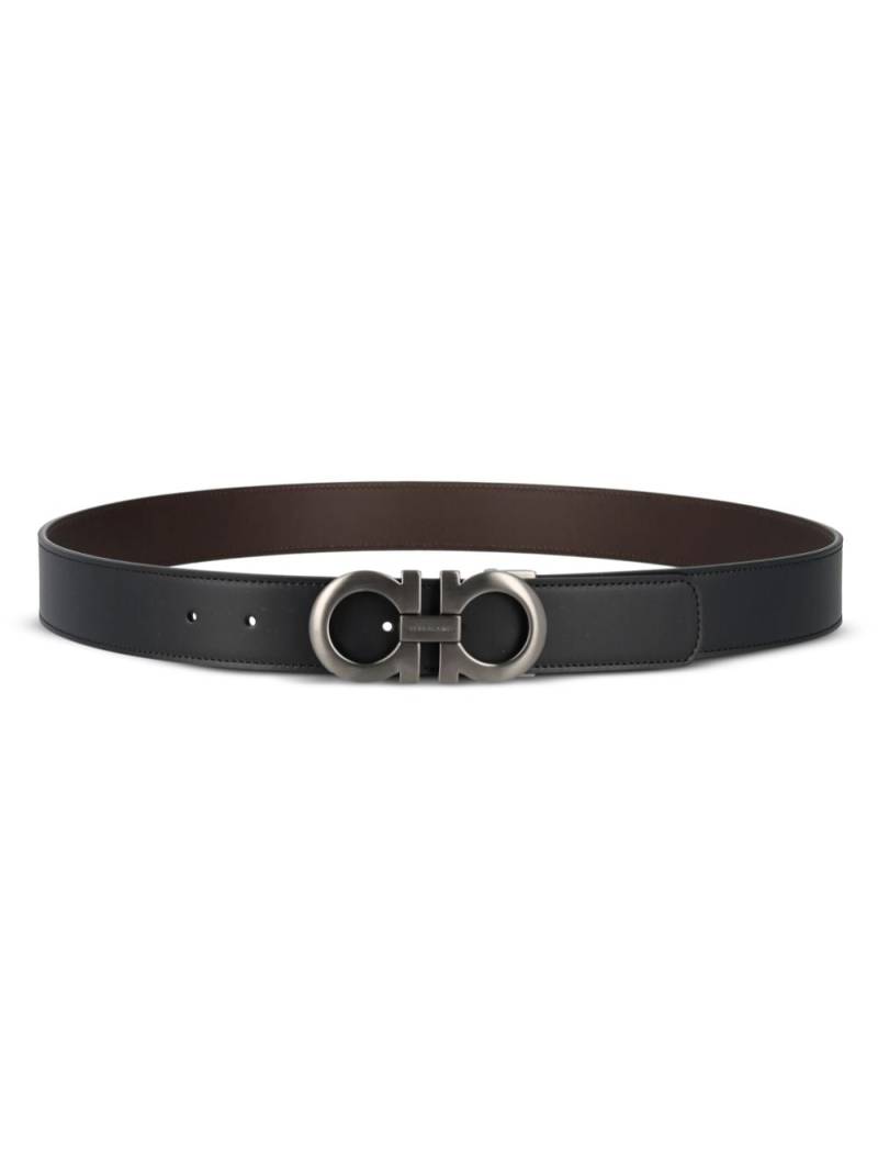 Ferragamo Gancini leather belt - Black von Ferragamo