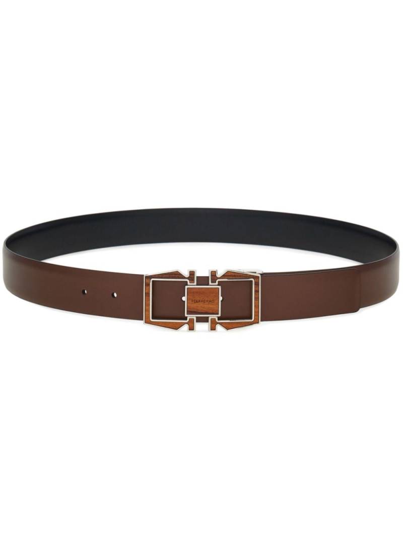 Ferragamo Gancini leather belt - Brown von Ferragamo