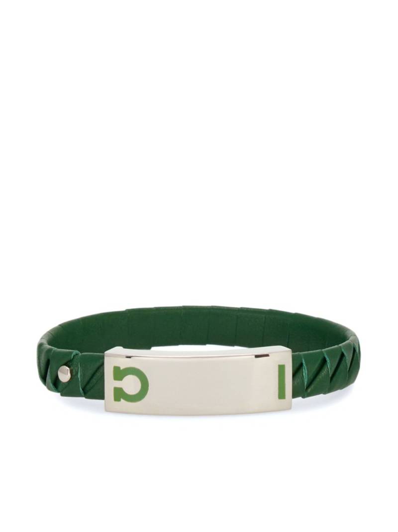 Ferragamo Gancini leather bracelet - Green von Ferragamo