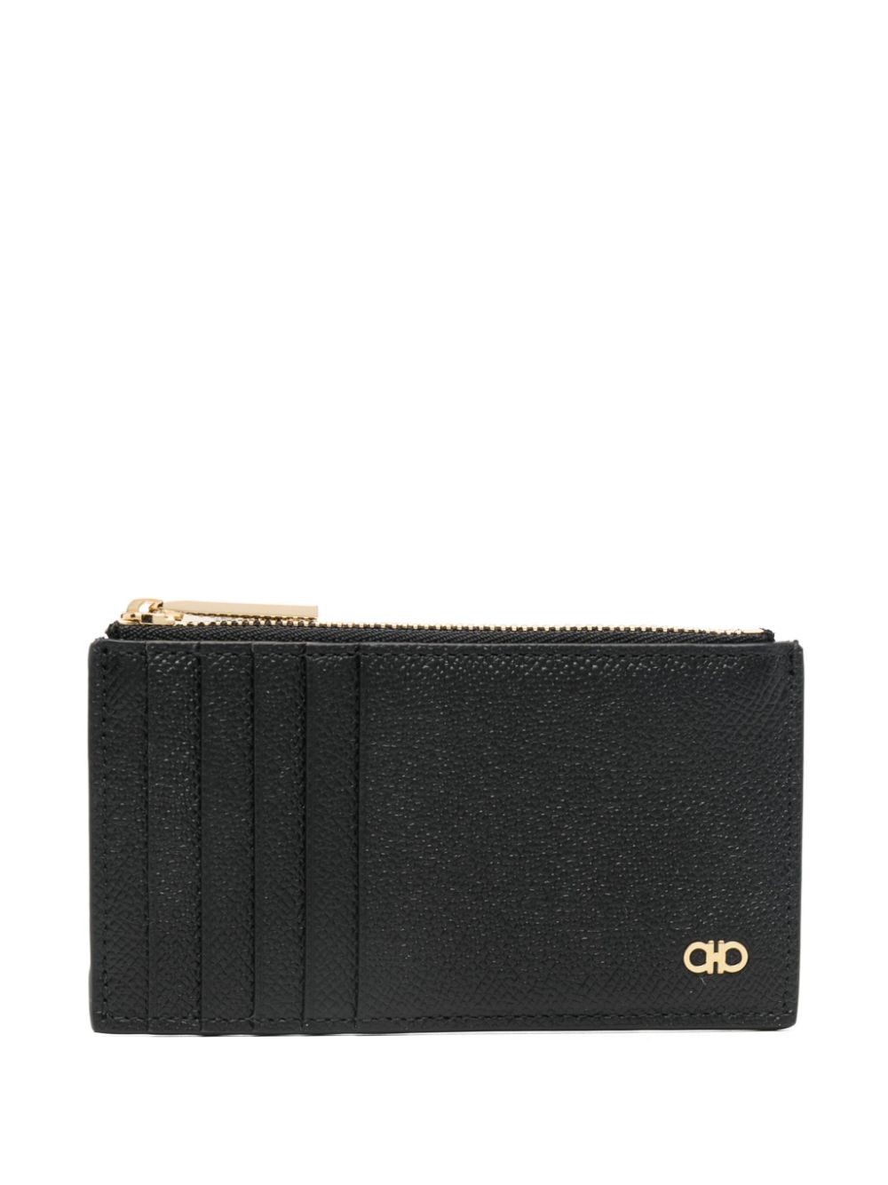 Ferragamo Gancini leather cardholder - Black von Ferragamo