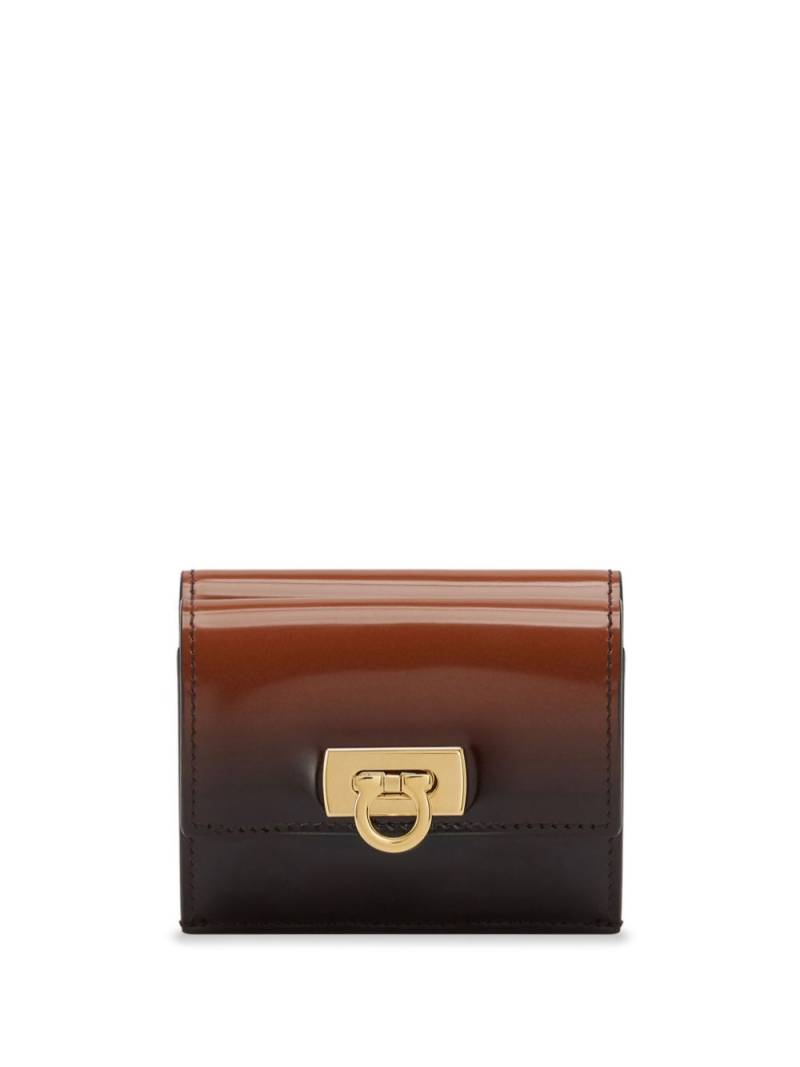 Ferragamo Gancini leather gradient wallet - Brown von Ferragamo