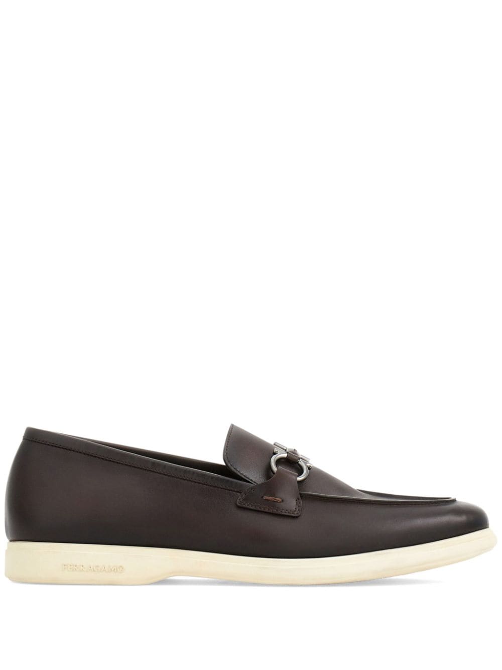 Ferragamo Gancini leather loafers - Brown von Ferragamo