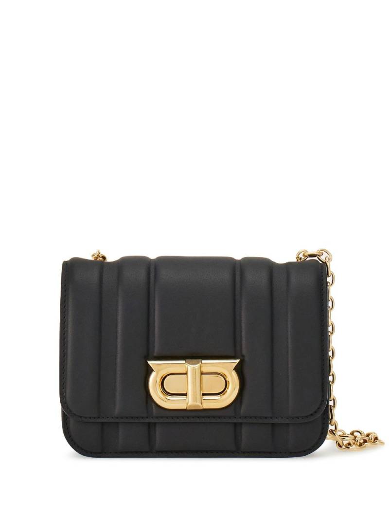 Ferragamo Gancini leather mini bag - Black von Ferragamo