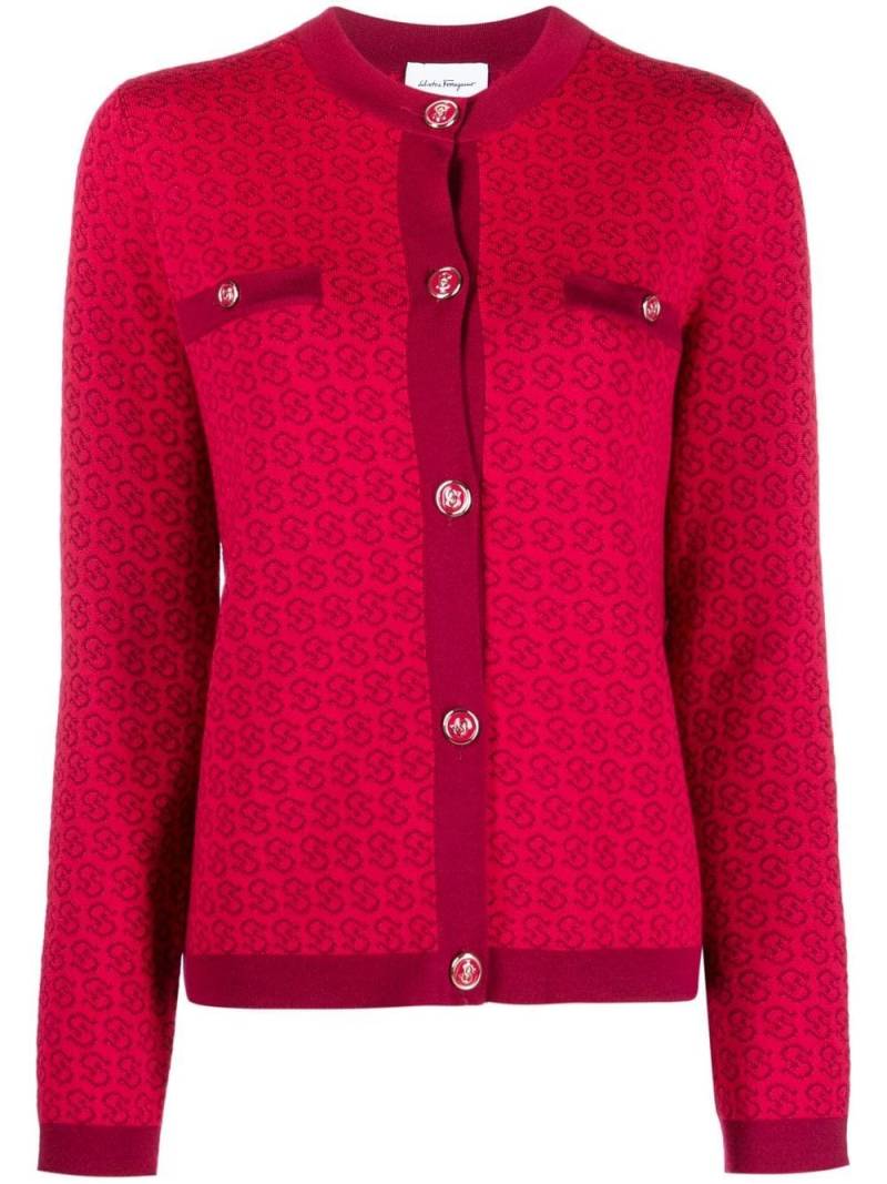 Ferragamo Gancini-motif cardigan - Pink von Ferragamo