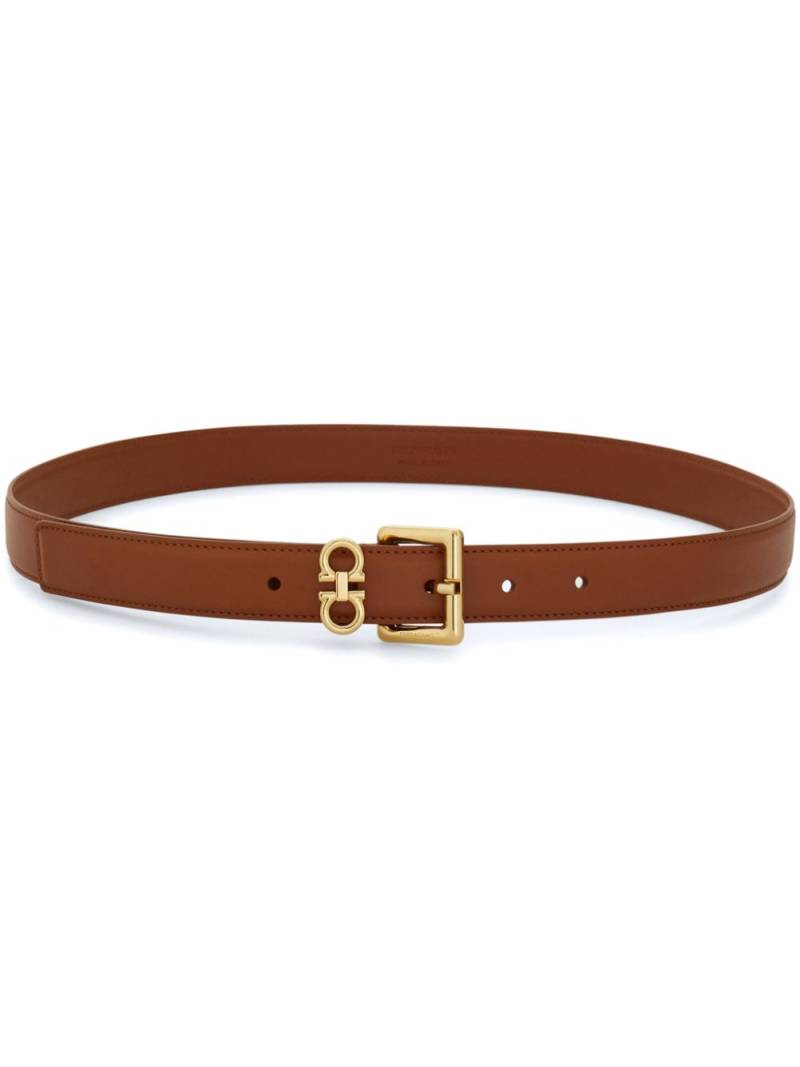 Ferragamo Gancini-plaque belt - Brown von Ferragamo