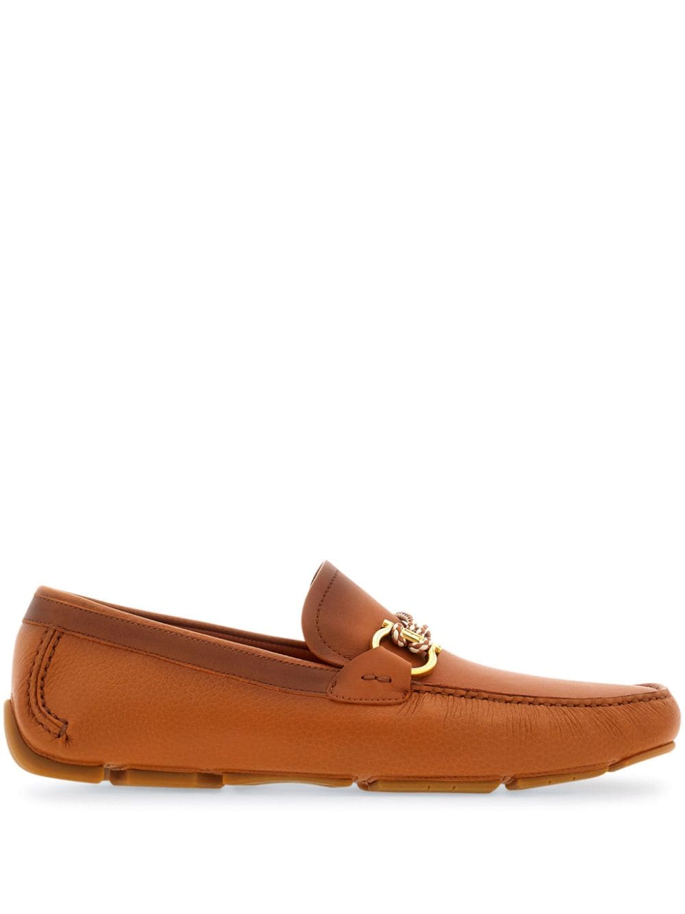 Ferragamo Gancini-plaque driver loafers - Brown von Ferragamo