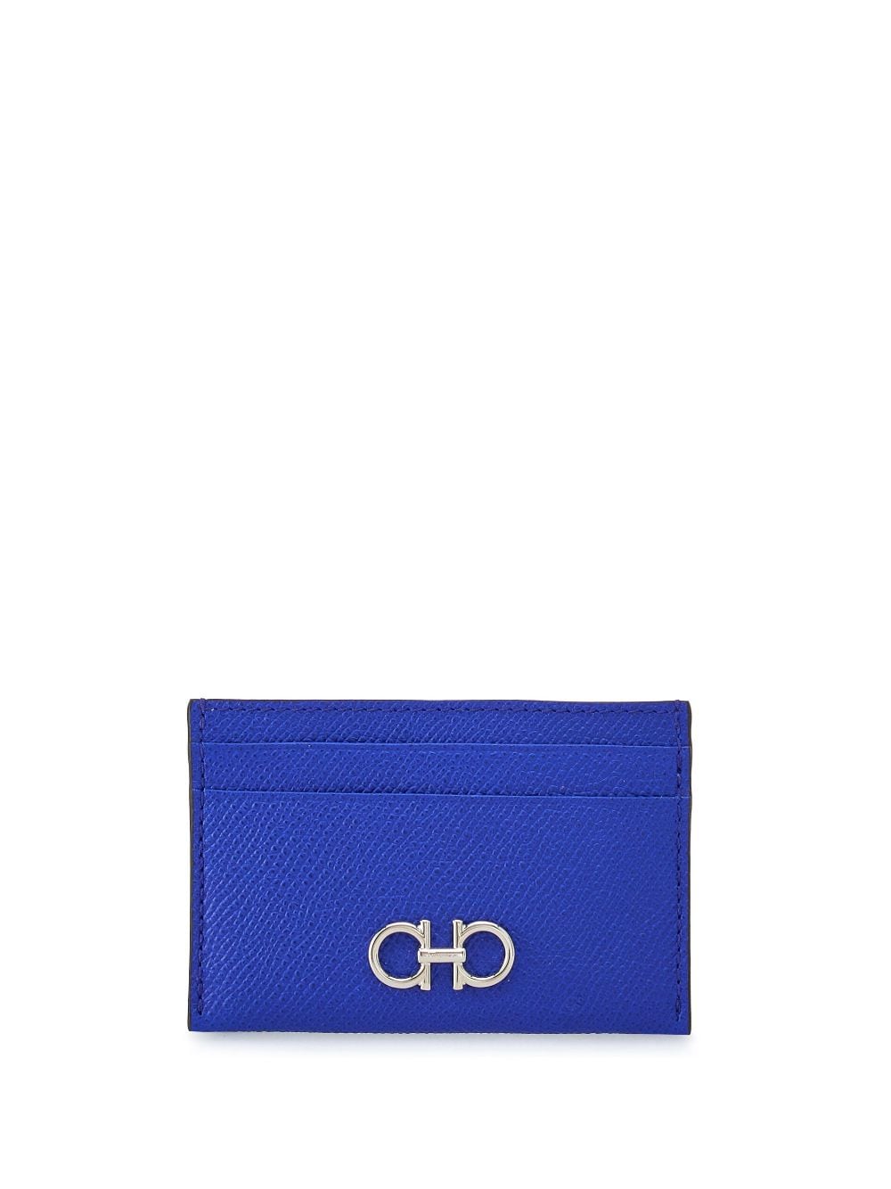 Ferragamo Gancini-plaque leather cardholder - Blue von Ferragamo