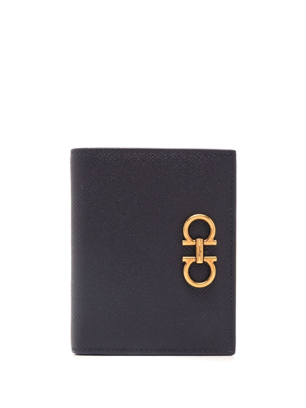 Ferragamo Gancini-plaque leather wallet - Black von Ferragamo