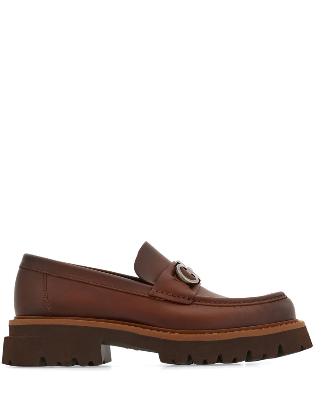 Ferragamo Gancini-plaque loafers - Brown von Ferragamo