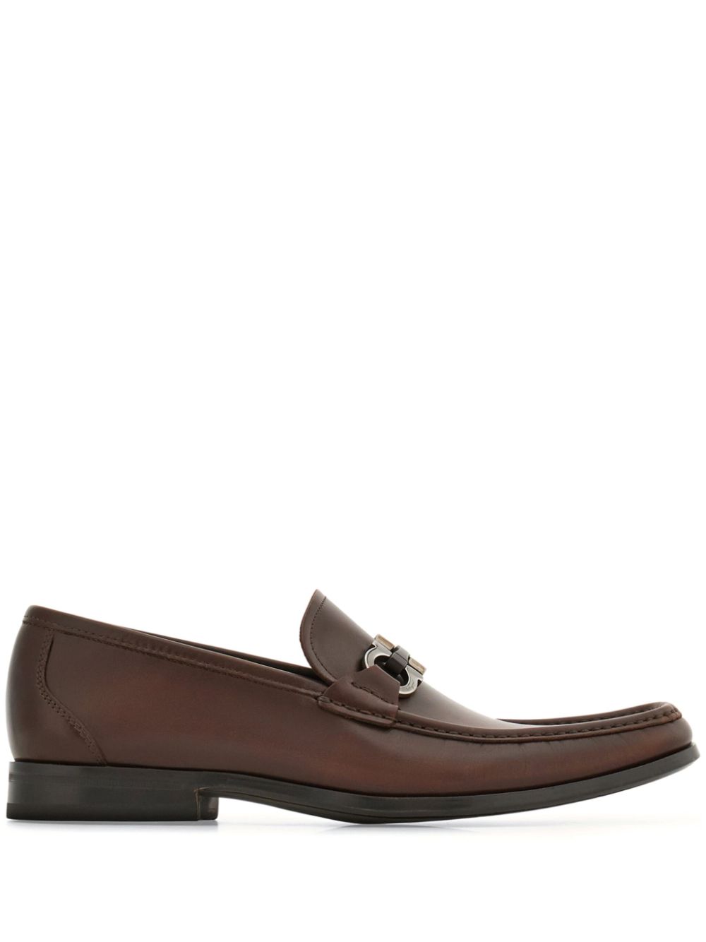 Ferragamo Gancini-plaque loafers - Brown von Ferragamo