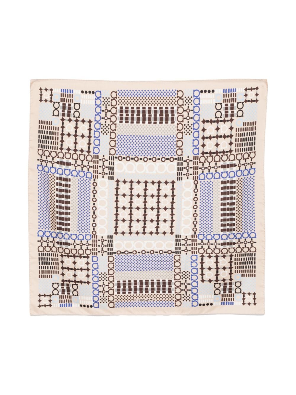 Ferragamo Gancini-print scarf - Neutrals von Ferragamo