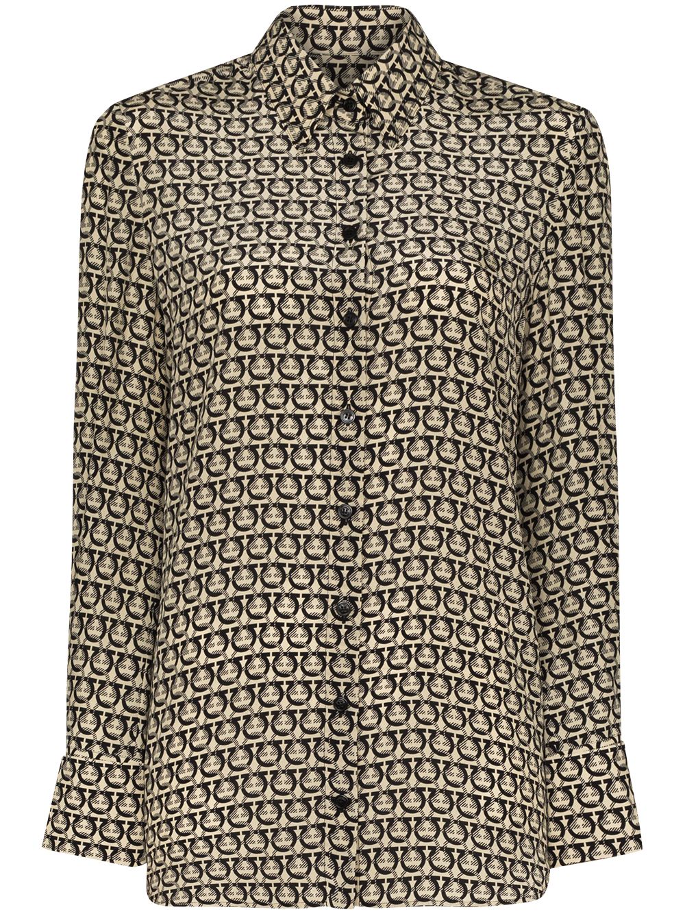 Ferragamo Gancini print shirt - Black von Ferragamo