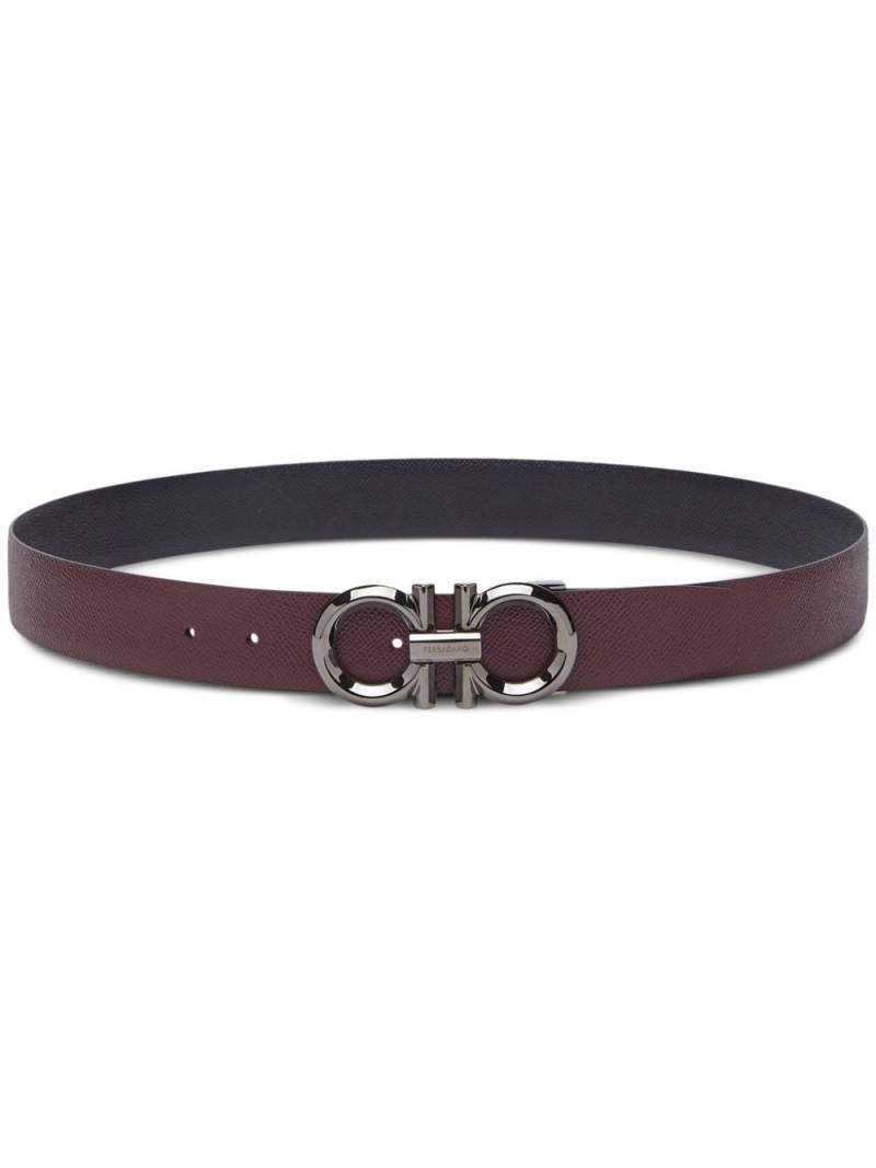 Ferragamo Gancini reversible leather belt - Red von Ferragamo