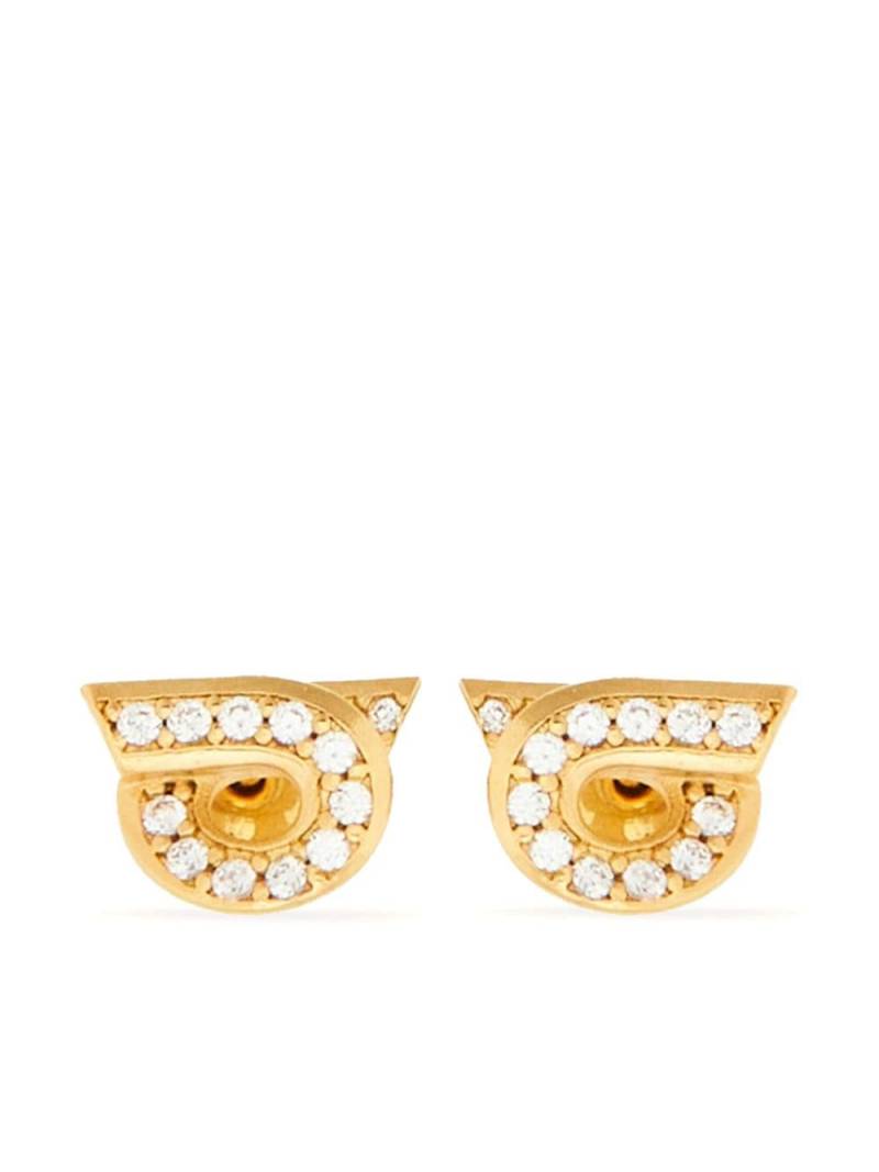 Ferragamo Gancini rhinestone-embellished earrings - Gold von Ferragamo