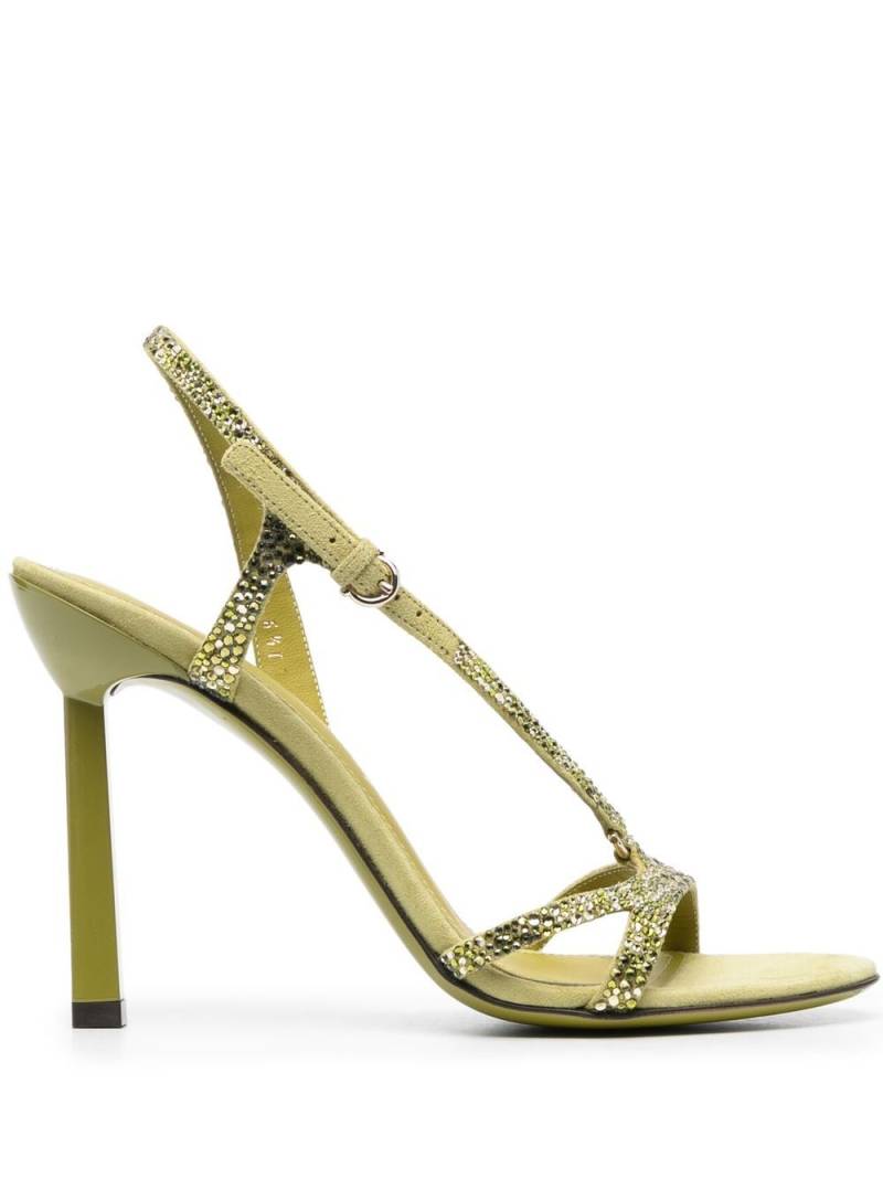 Ferragamo Gancini rhinestone-embellished sandals - Green von Ferragamo