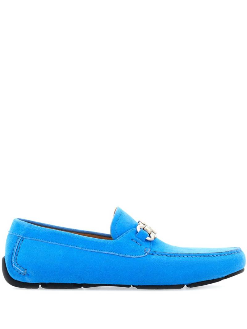 Ferragamo Gancini suede driving shoes - Blue von Ferragamo