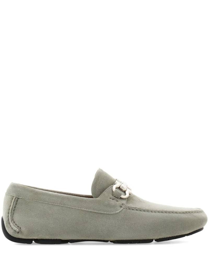 Ferragamo Gancini suede driving shoes - Grey von Ferragamo