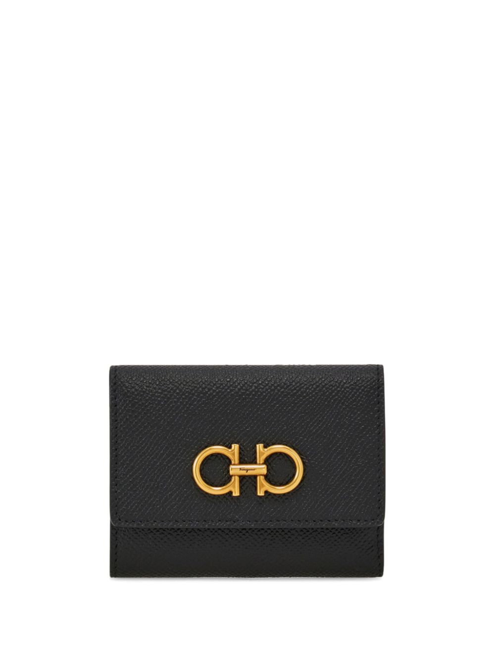 Ferragamo Gancini tri-fold wallet - Black von Ferragamo