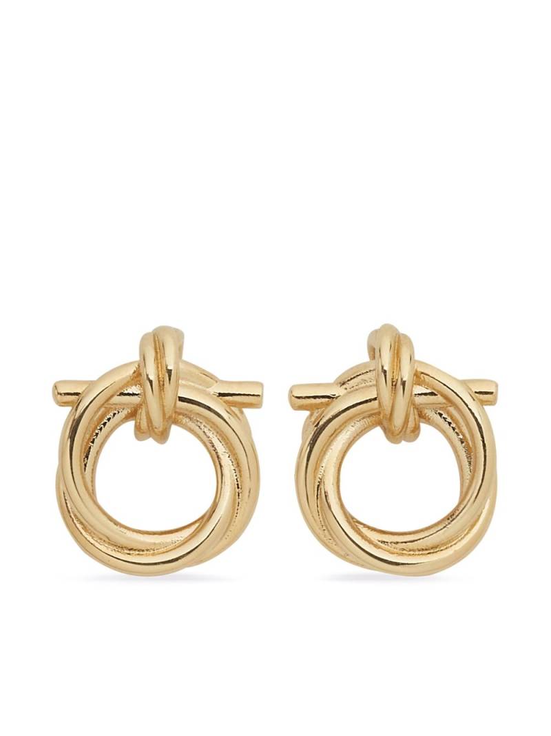 Ferragamo Gancini twisted hoop earrings - Gold von Ferragamo