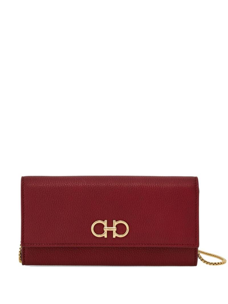 Ferragamo Gancini wallet on chain - Red von Ferragamo