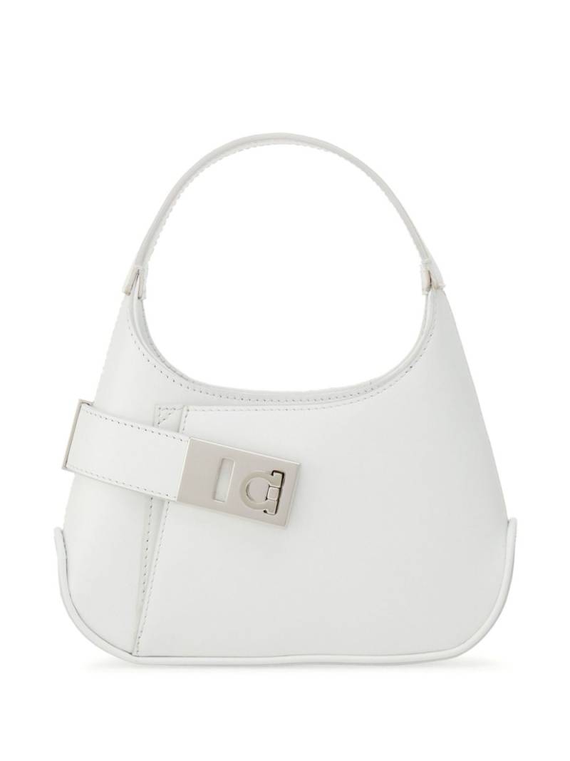 Ferragamo Hobo Gancini-buckle mini bag - White von Ferragamo