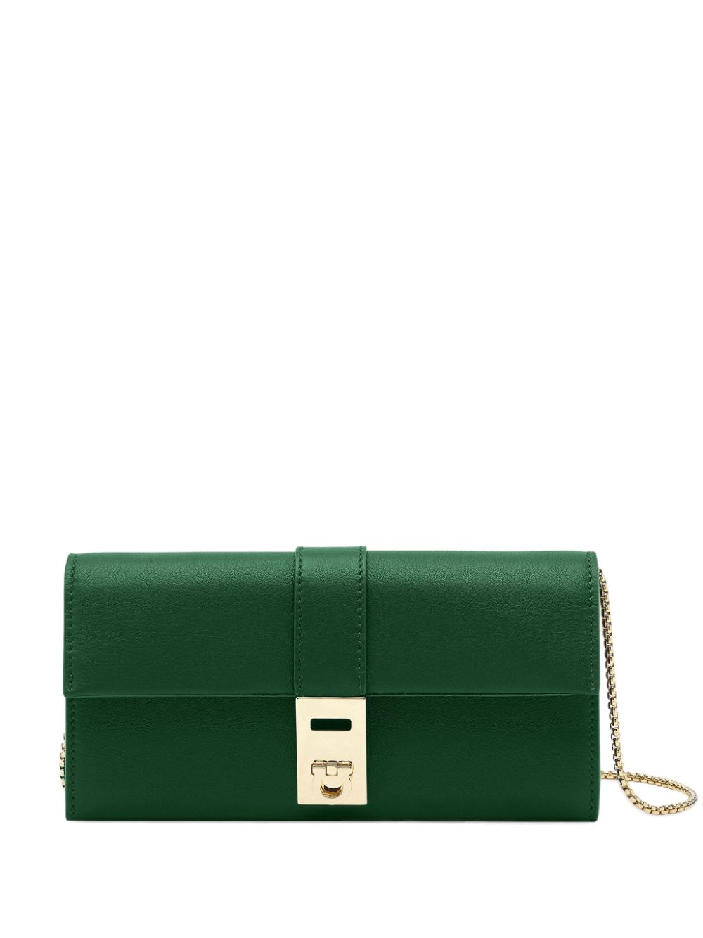 Ferragamo Hug leather chain wallet - Green von Ferragamo