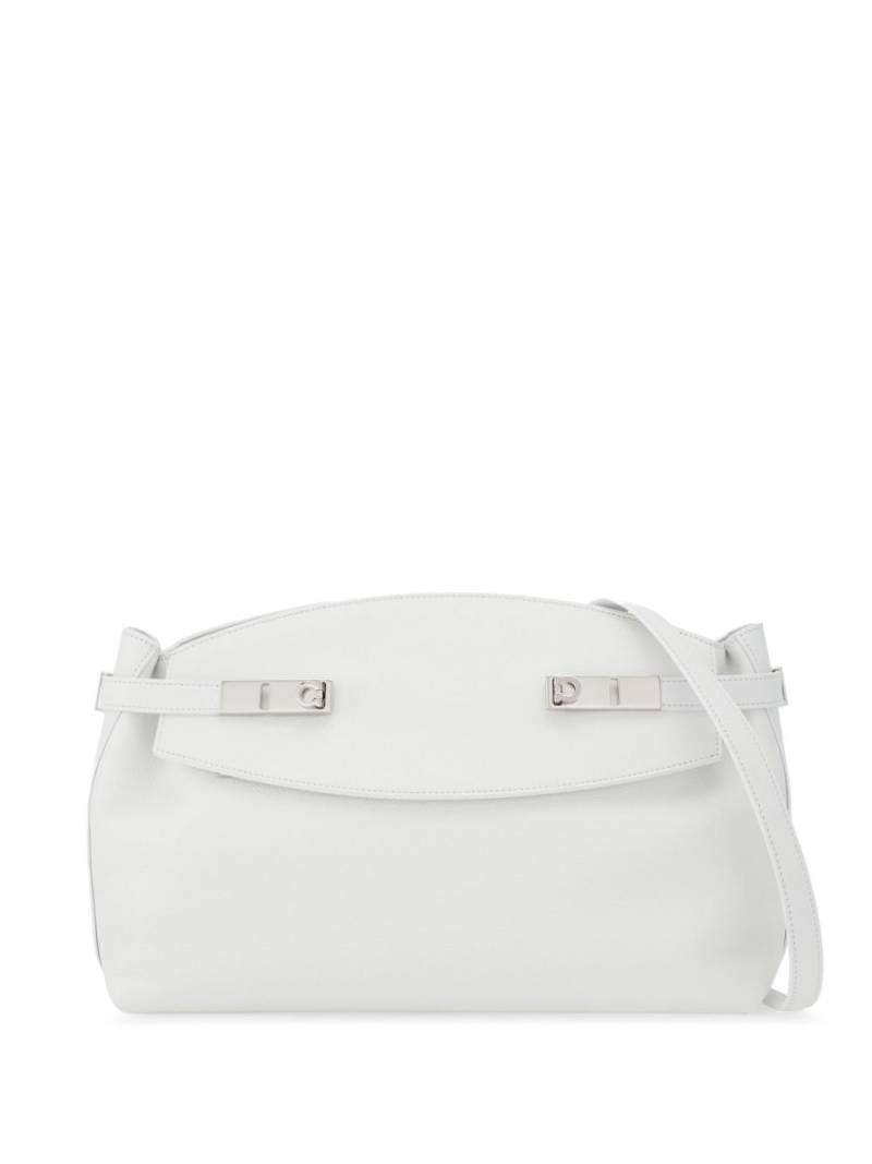 Ferragamo Hug leather clutch bag - White von Ferragamo