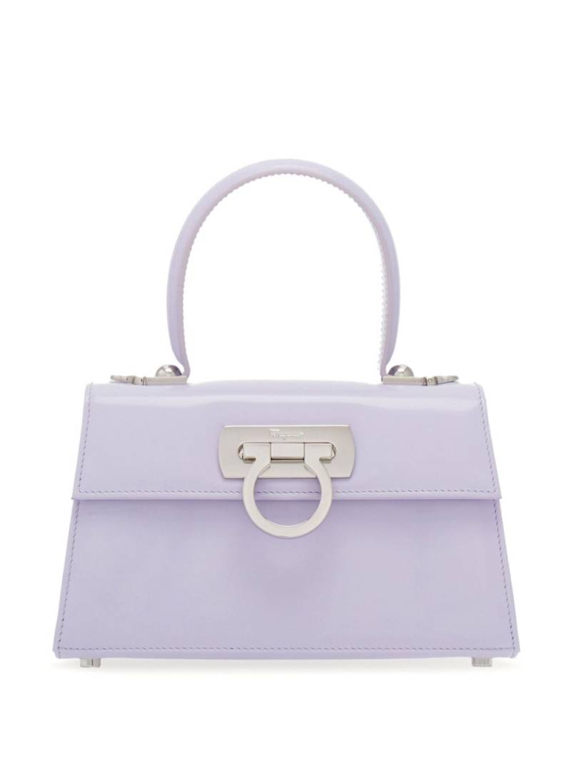 Ferragamo Iconic patent-leather tote bag - Purple von Ferragamo