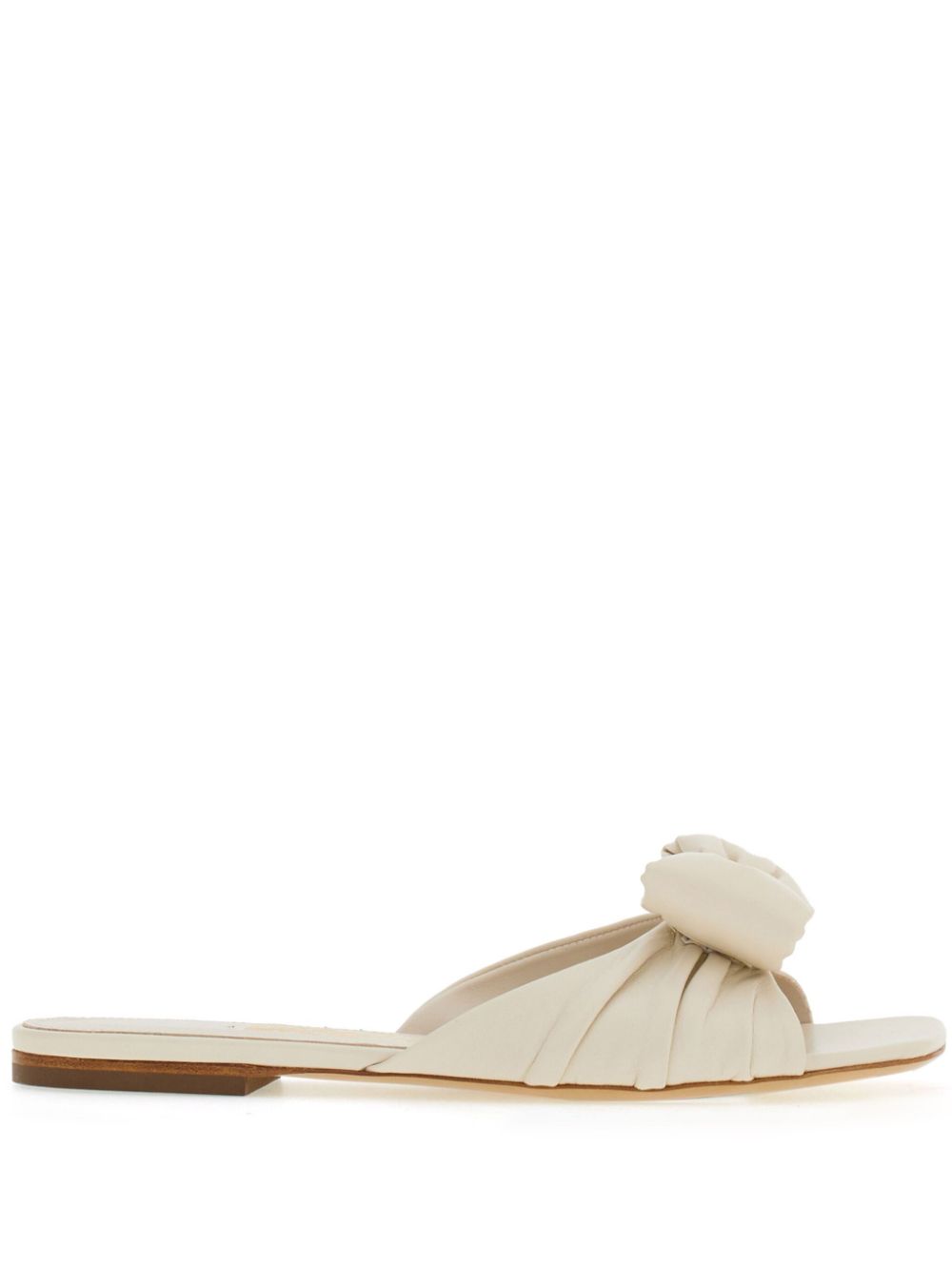 Ferragamo Padded Vara leather mules - White von Ferragamo