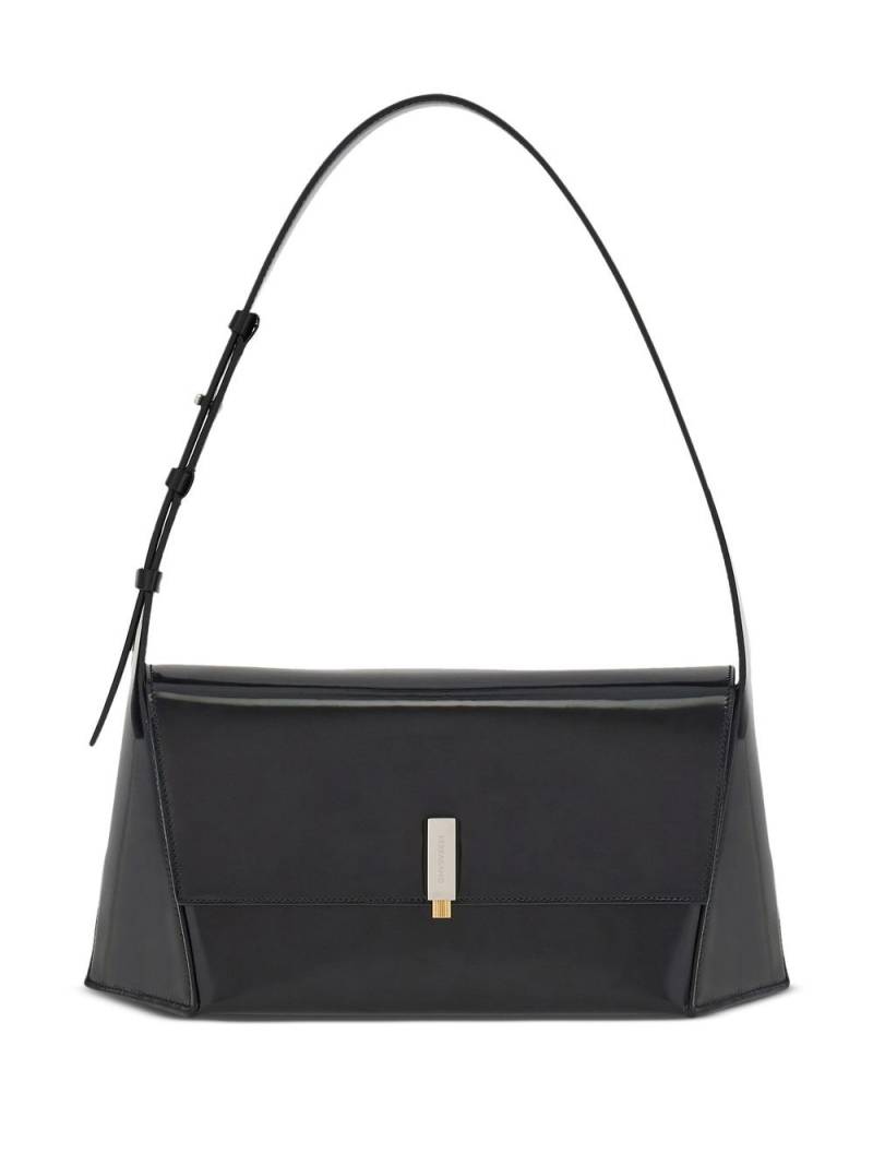 Ferragamo Geometric leather shoulder bag - Black von Ferragamo