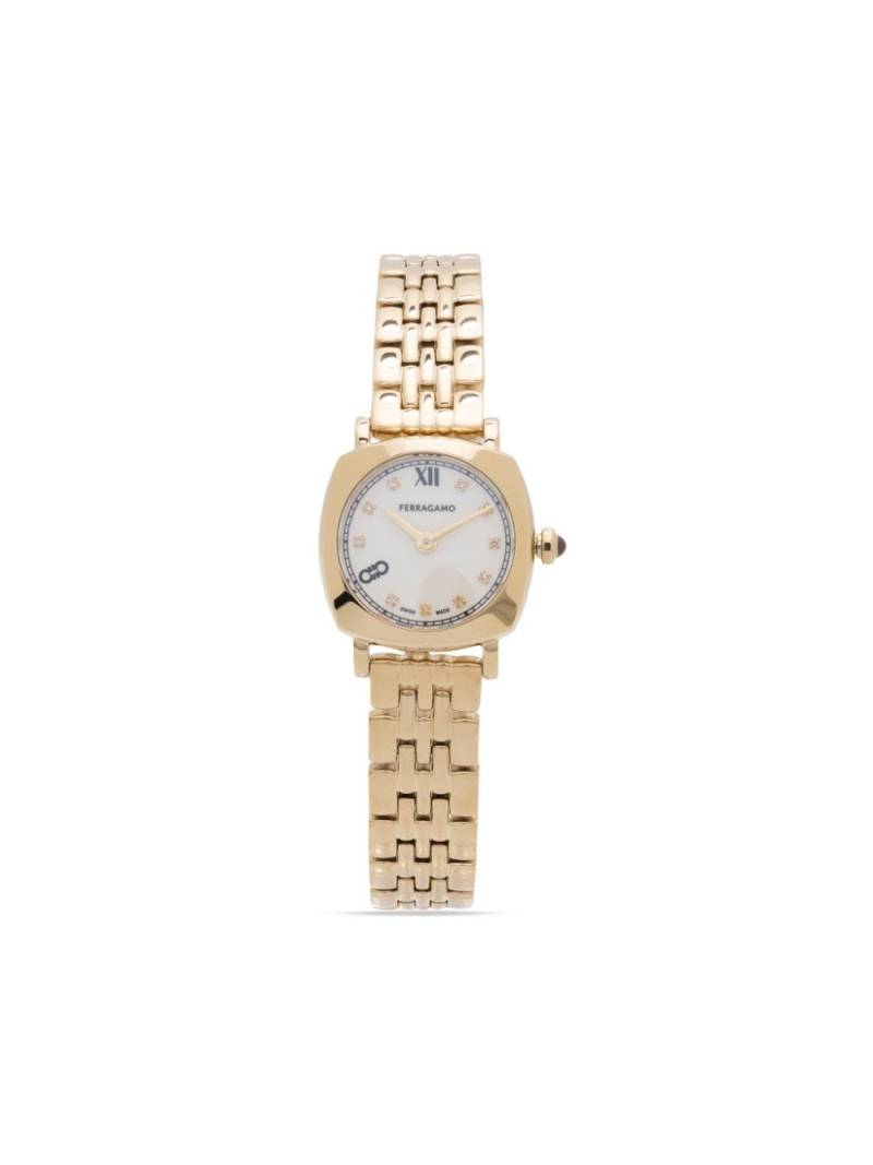 Ferragamo Soft Square bracelet watch - White von Ferragamo