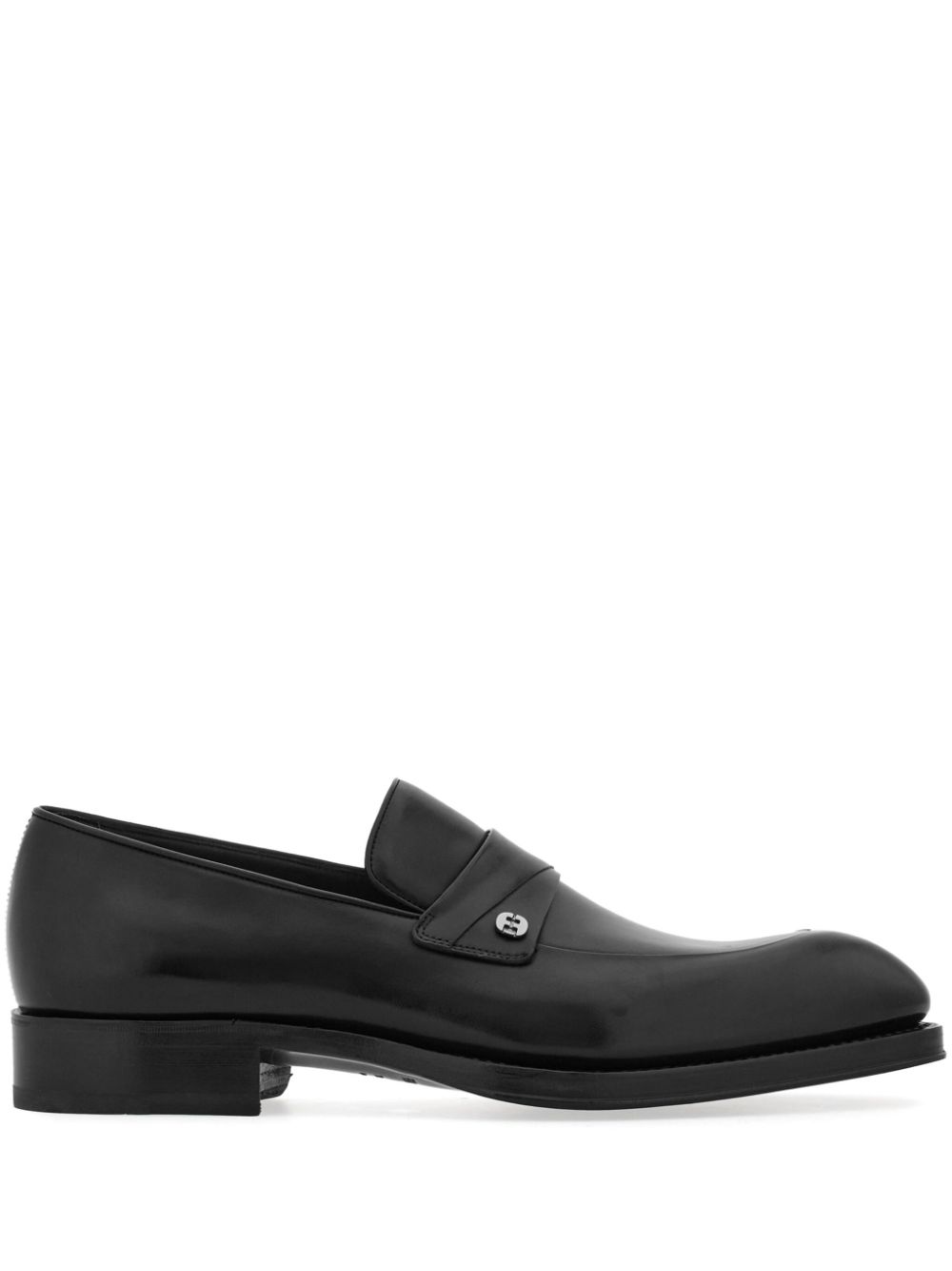 Ferragamo Tramezza almond-toe leather loafers - Black von Ferragamo