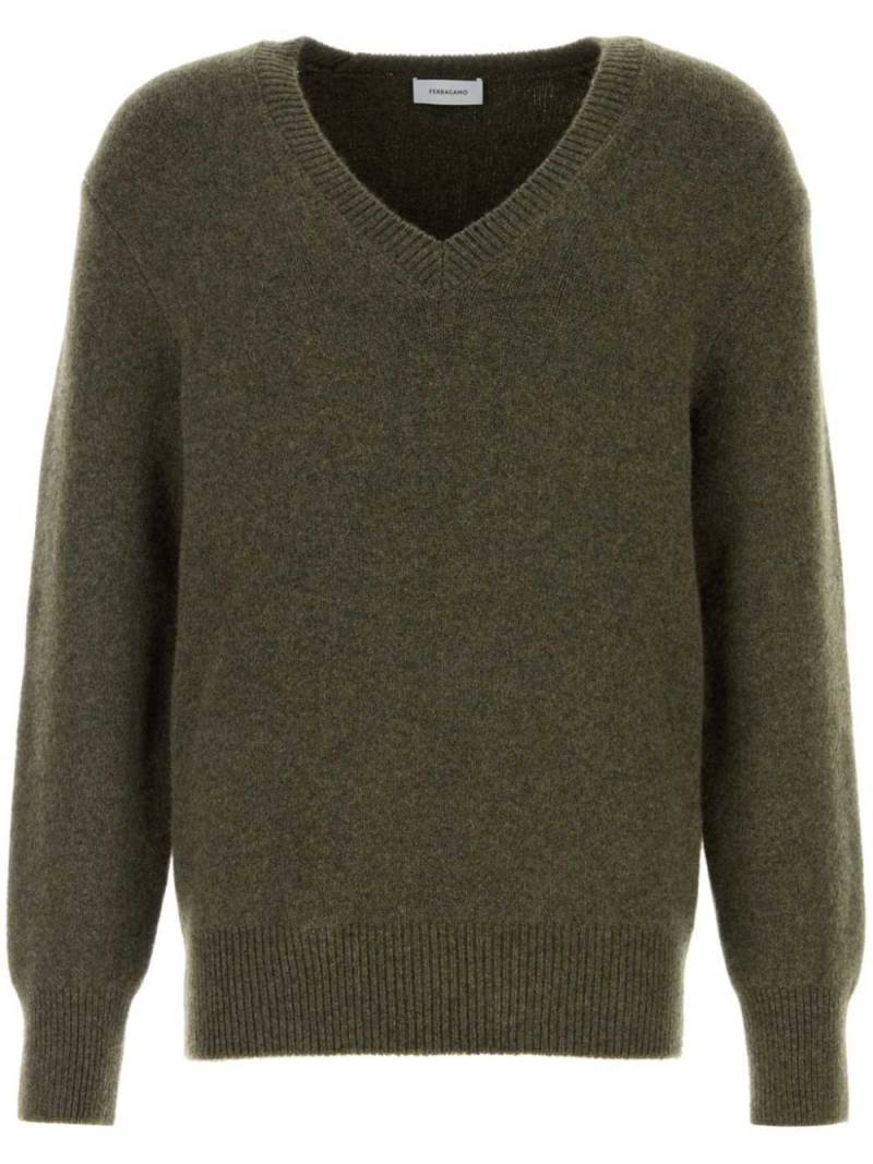 Ferragamo V-neck jumper - Green von Ferragamo